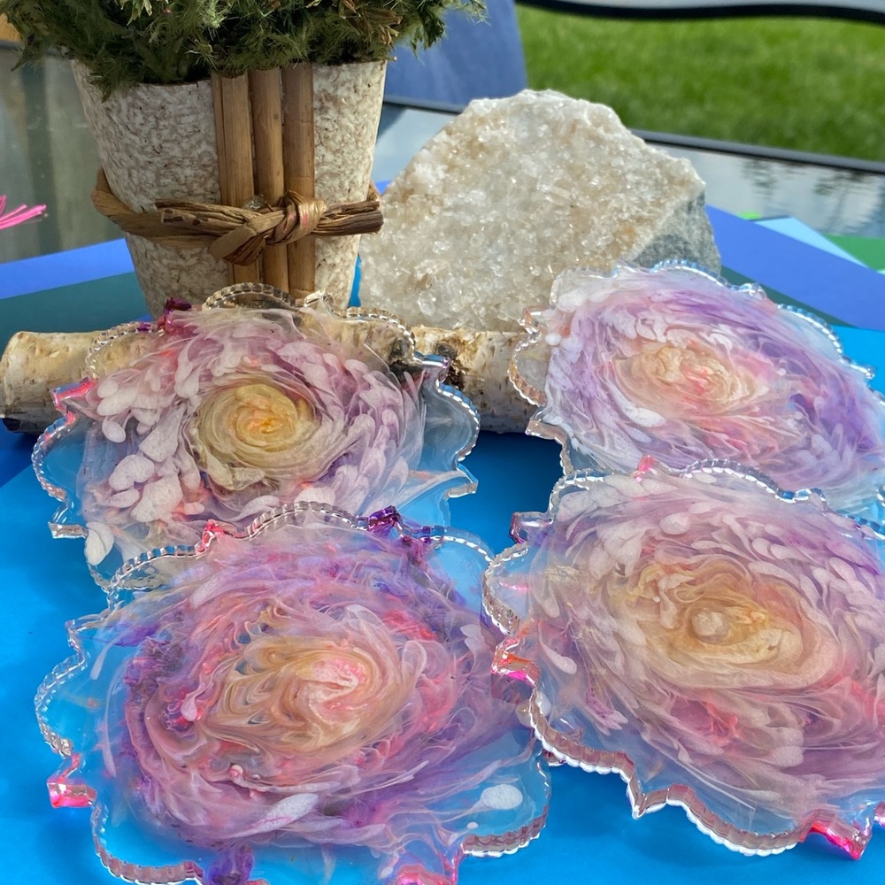 Handmade set of 4 coasters